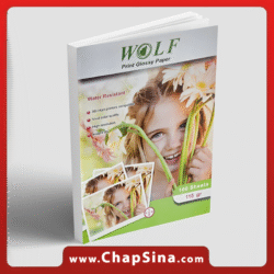 کاغذ فتوگلاسه ولف سایز A4 وزن ۱۱۵ گرمی 100 برگ